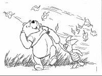 Een kleurplaat van  winnie de poeh - groep